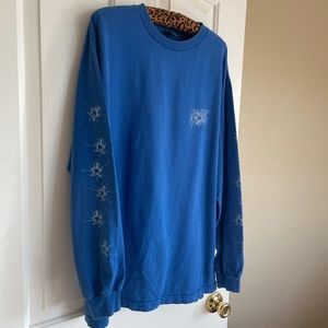 10 Deep Blue Long Sleeve Men’s T-shirt >Size Large<